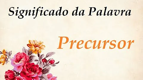 O que significa a palavra precursora?