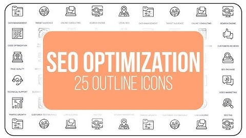 SEO Optimization - 25 Outline Icons After Effects Templates