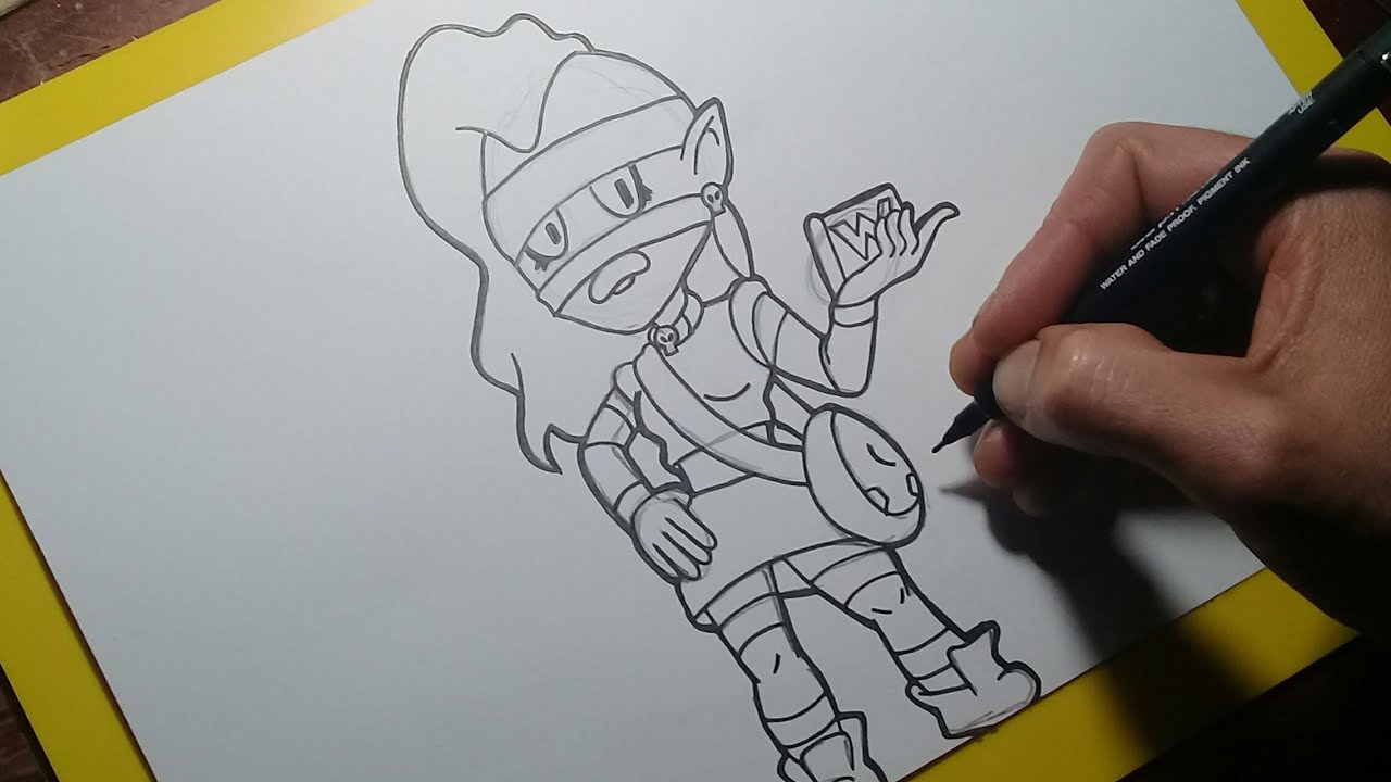 Tutorial Como Desenhar A Emz Do Brawlstars Passo A Passo Youtube - desenhos de brawl stars emz