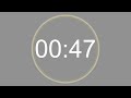 47 SECONDS - 4K - COUNTDOWN IN REVERSE - SECOND TIMER -