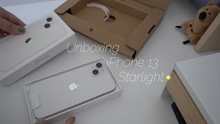 [Unboxing] iPhone 13 🌟 Starlight - แกะกล่อง, ติดฟิล์มเอง, griptok second morning (Eng, ไทย sub)