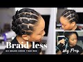 Forget CORNROWS underneath wigs, Try This instead BRAID-LESS METHOD | WASH DAY w/ Revair