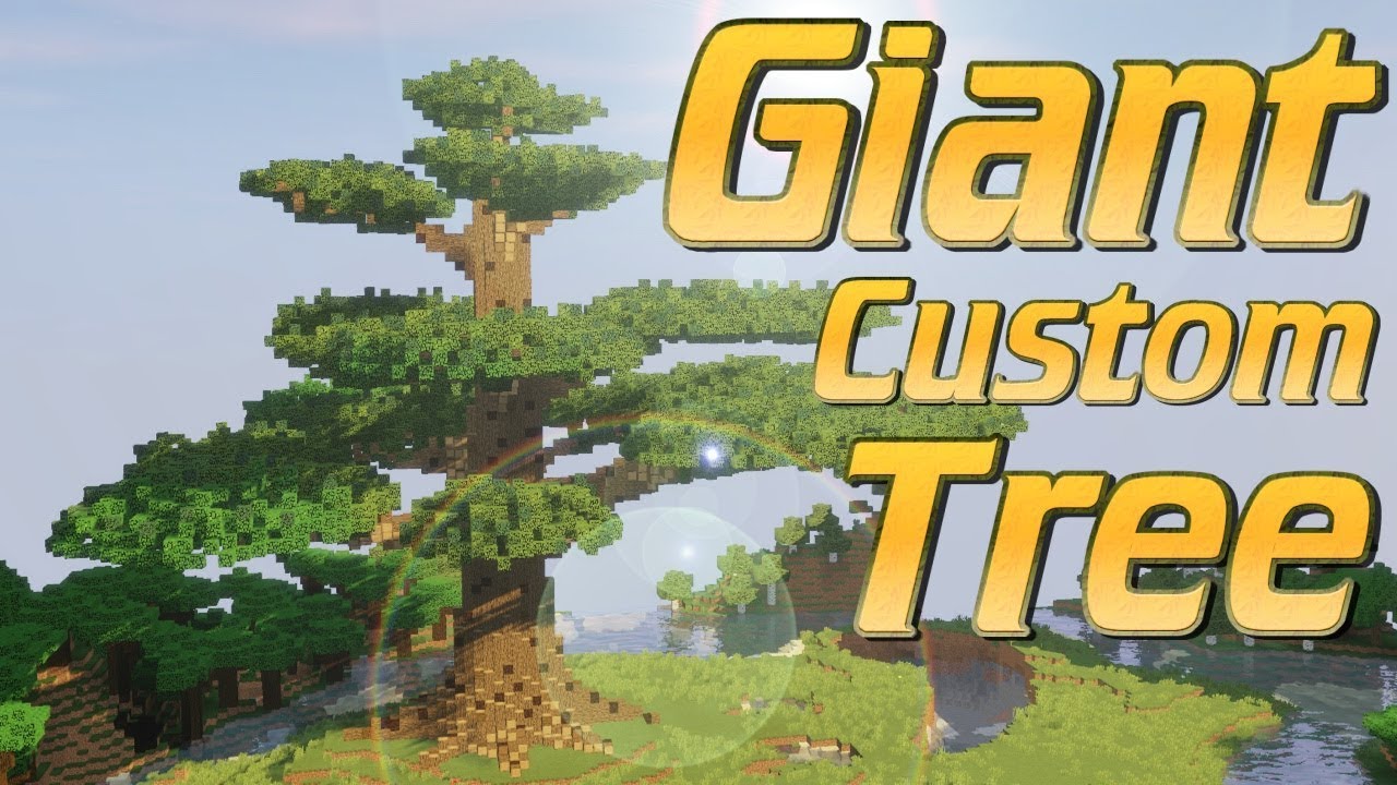 Minecraft: How to Build a GIANT Custom Tree Freestyle  Lets Build  Minecraft Tutorial No World Edit