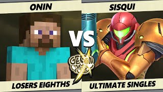 GOML X TOP 8 - Onin (Steve) Vs. Sisqui (Samus) Smash Ultimate - SSBU