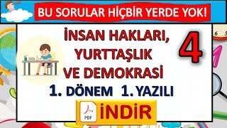 İnsan Hakları Yurttaşlık ve Demokrasi 4.Sınıf 1.Ünite İnsan Olmak Konu Anlatımı