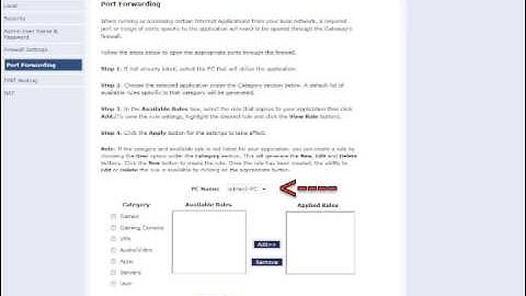 How to port forward on the GT724WGR Wireless DSL Modem