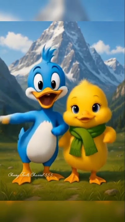 cute duckling and his blue duck 🦆 frind dancing together 😂🤣#funny #shorts #intertainment #duck #ai