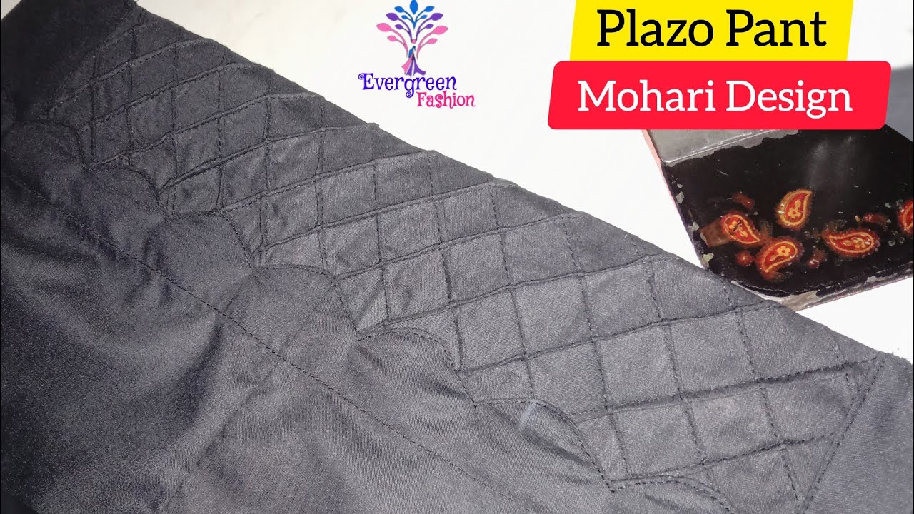 Plazo Pant Mohri Design with Pintuks Pant Mohari Design Cutting and Stitching YouTube
