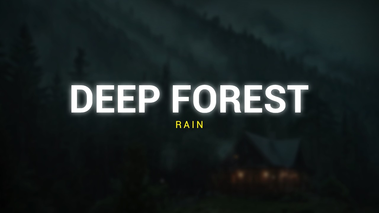 Alone in a Misty Forest Cabin 🌧️ Night Rain Atmosphere for Focus & Quiet Moments (8 Hours)
