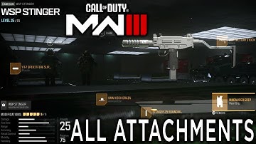 All Attachments of Micro Uzi (WSP Stinger) in Modern Warfare III OPEN BETA Showcase