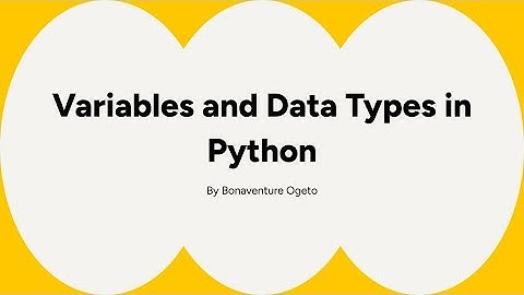 Variables & Data Types in Python