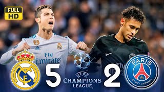 Real Madrid vs Paris Saint-Germain 5-2 / home and away, Champions League 2017-2018 / in HD quality