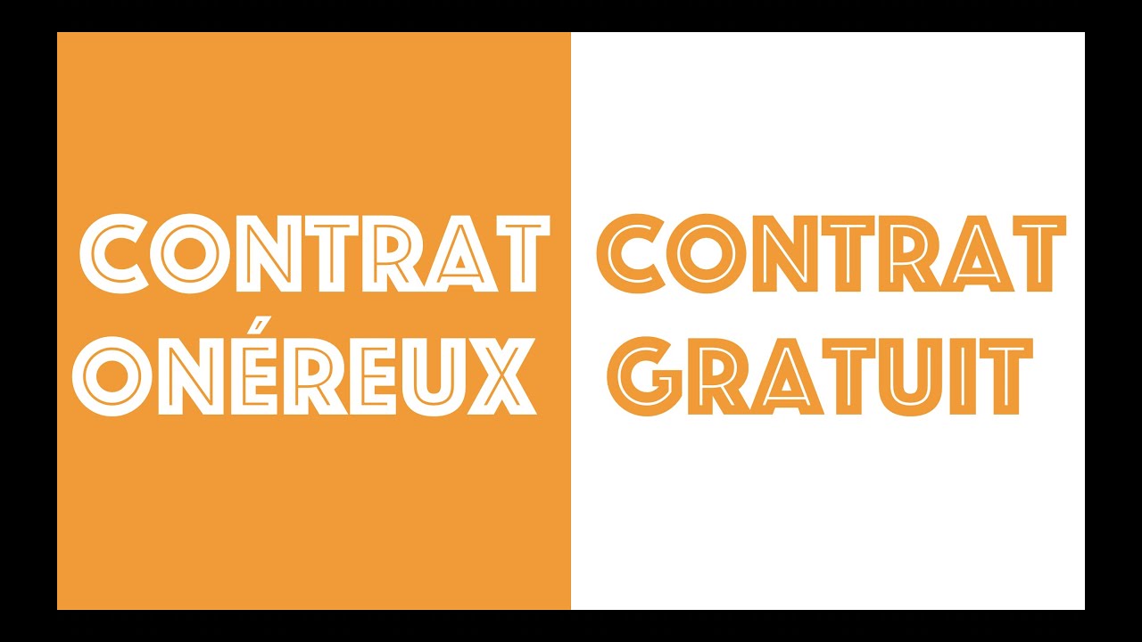 Contrat onéreux vs. contrat à titre gratuit - YouTube
