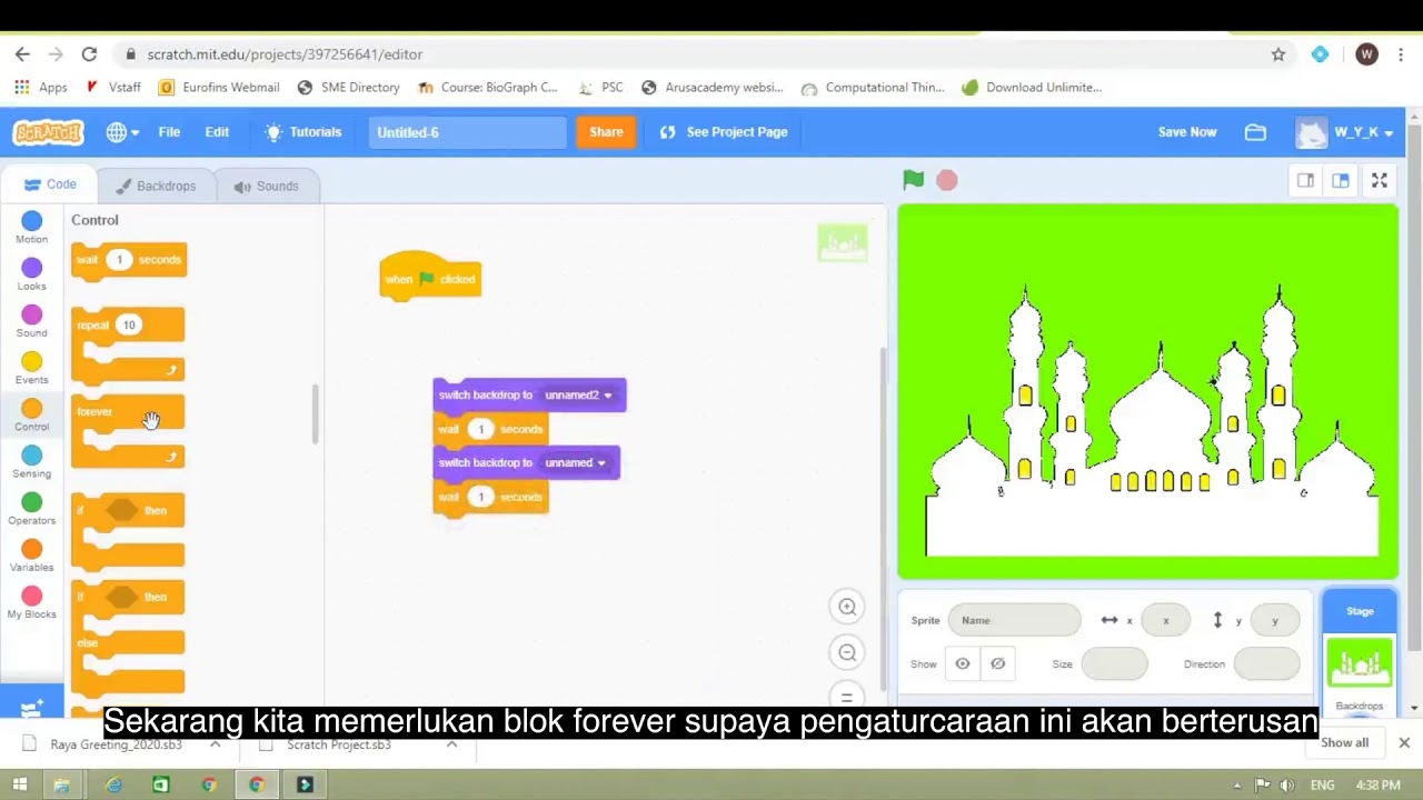 Scratch tutorial Buat  animasi  Raya dengan mudah  YouTube