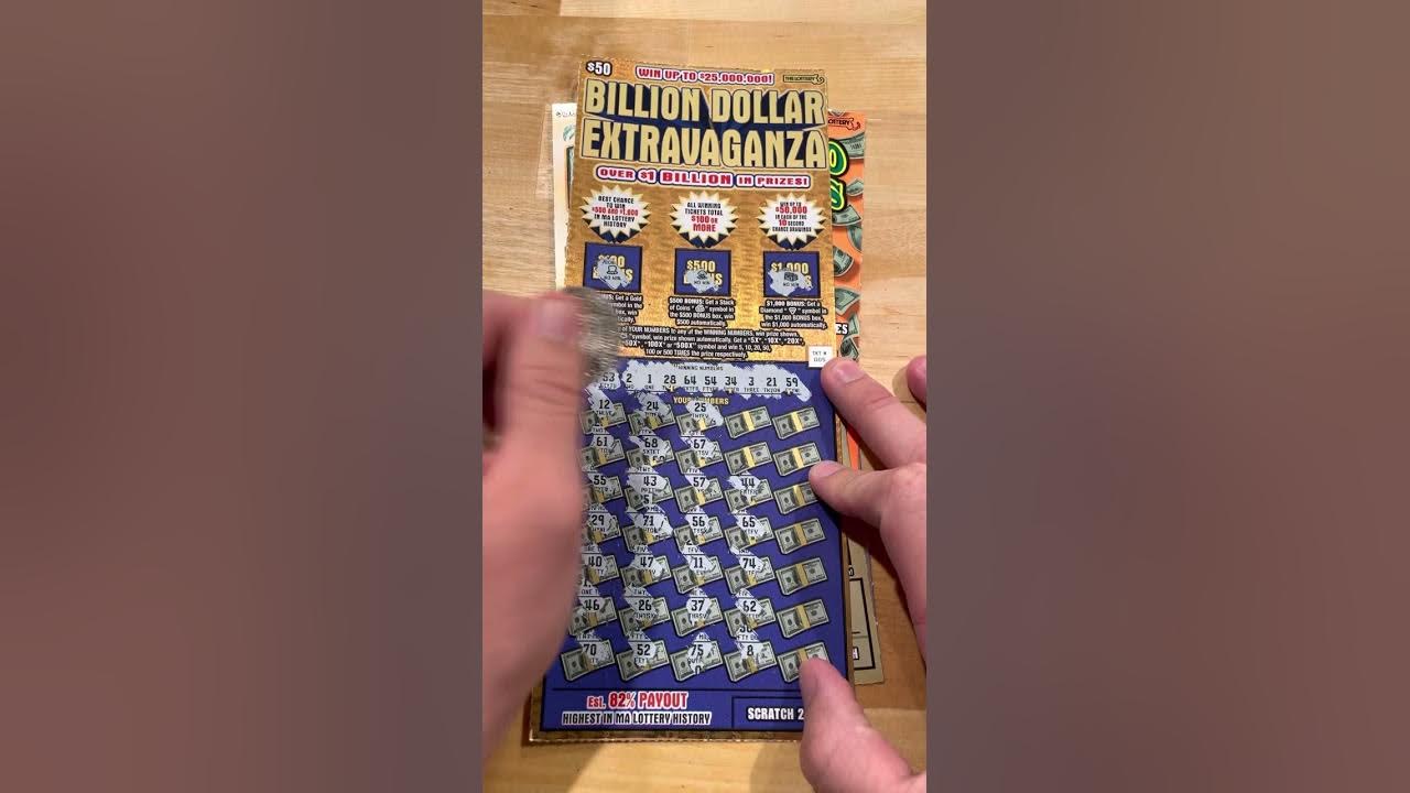 Billion dollar extravaganza scratch tickets!! New Massachusetts 50