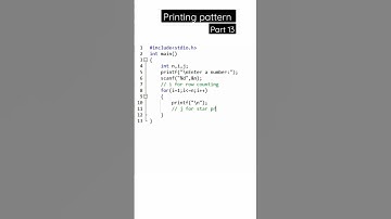 printing pattern part 13 | c programming | #shorts #clanguage