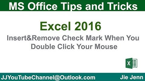 Insert & Remove Check Mark When You Double Click Mouse | Excel VBA Tutorial
