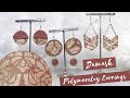 Damask Earrings - Using stencil for polymer clay earrings | Easy Clay earrings