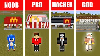 MACDONALDS NOOB vs PRO vs HACKER vs GOD z BABY SONIC w Minecraft!