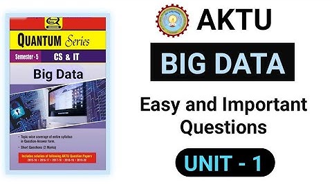 BIG DATA  AKTU Important Questions unit 1