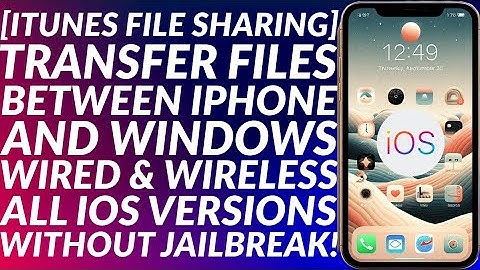 How to use iTunes File Sharing Windows | Wired/Wireless | Transfer Files Between iPhone & PC | Easy