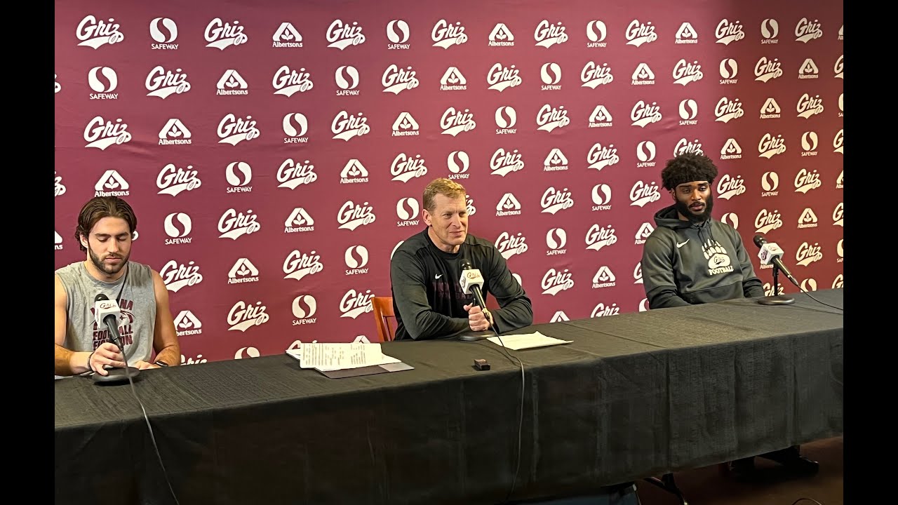 Montana Griz football - UM presser, 2021 FCS Playoffs vs. Eastern Washington - YouTube