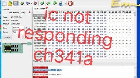Programmer software ch341a ic not responding