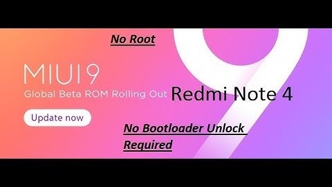 Installing Miui 9 On Redmi Note 4 From Stable To Beta , Without unlocking Bootloader, Rooting!!