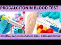 PROCALCITONIN BLOOD TEST. PCT TEST .USES ,WHEN IS IT DONE?NORMAL RANGE CAUSE OF HIGH PROCALCITONIN.