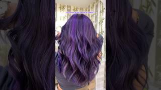 Suka bgt sama warna ungunya  #feedshorts #salon #haircolor #purple