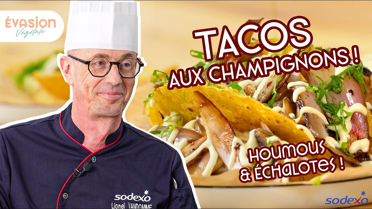 [Tutos Recettes] Tacos houmous, champignons échalotes et mayonnaise végétale au raifort