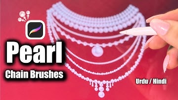 How to make pearl chain brushes in procreate complete tutorial #procreatebrushes #procreate