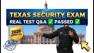 Texas Level 3 (Commissioned) Security Guard Exam 2026 | Real Test Q&A ✅ Already Passed