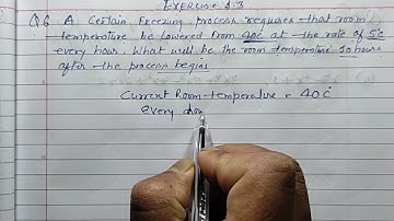 Class 7 - Exercise 1.3 - Q 6 | A certain freezing processing require that room temperature