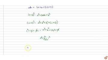 Let a,b and c be the three sides of a triangle. Suppose a and b are the roots of the equation `...