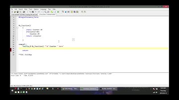 functions tutorial part 4 (Static Variables)