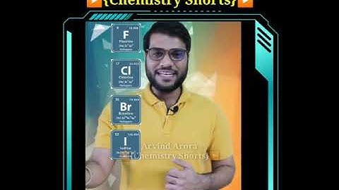 Halogen !! Periodic Table Trick !! Group no 17 !! Arvind Arora Chemistry Shorts !! By Arvind Arora