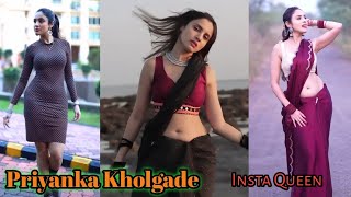 Low Saree Nabhi Darsan Nhs Lovely Priyanka Kholgade Instagram Reel