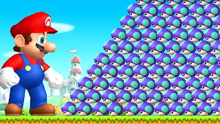 What Happens If Giga Mario Defeat 999X Poison Mushroom In New Super Mario Bros. Wii?