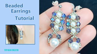 How to make beaded earrings, Jewelry making tutorial