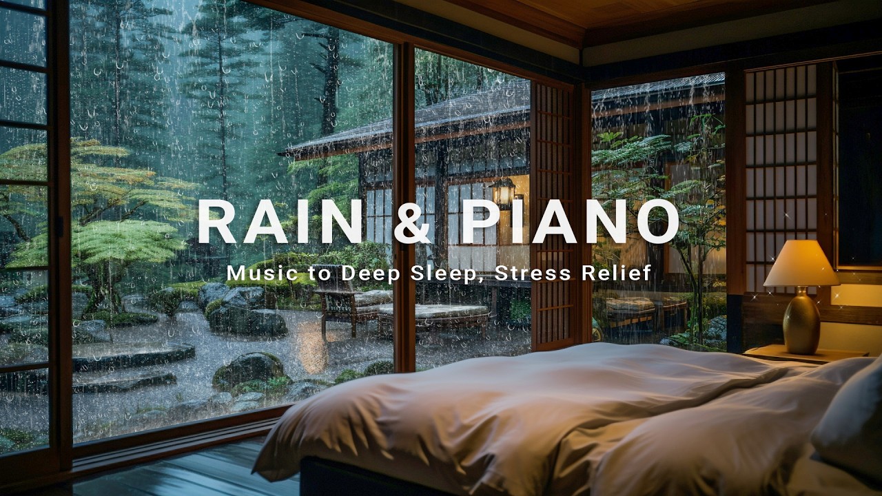 Fall Asleep in 10 Minutes – Soft Rain and Piano Music to Relax After a Long, Tiring Day