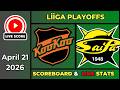 🔴 KooKoo vs SaiPa LIVE | Liiga Playoffs Semi-Finals | April 21, 2026 | Live Scoreboard