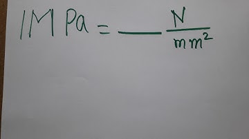 Mpa to N/ mm^2     Mega pascal