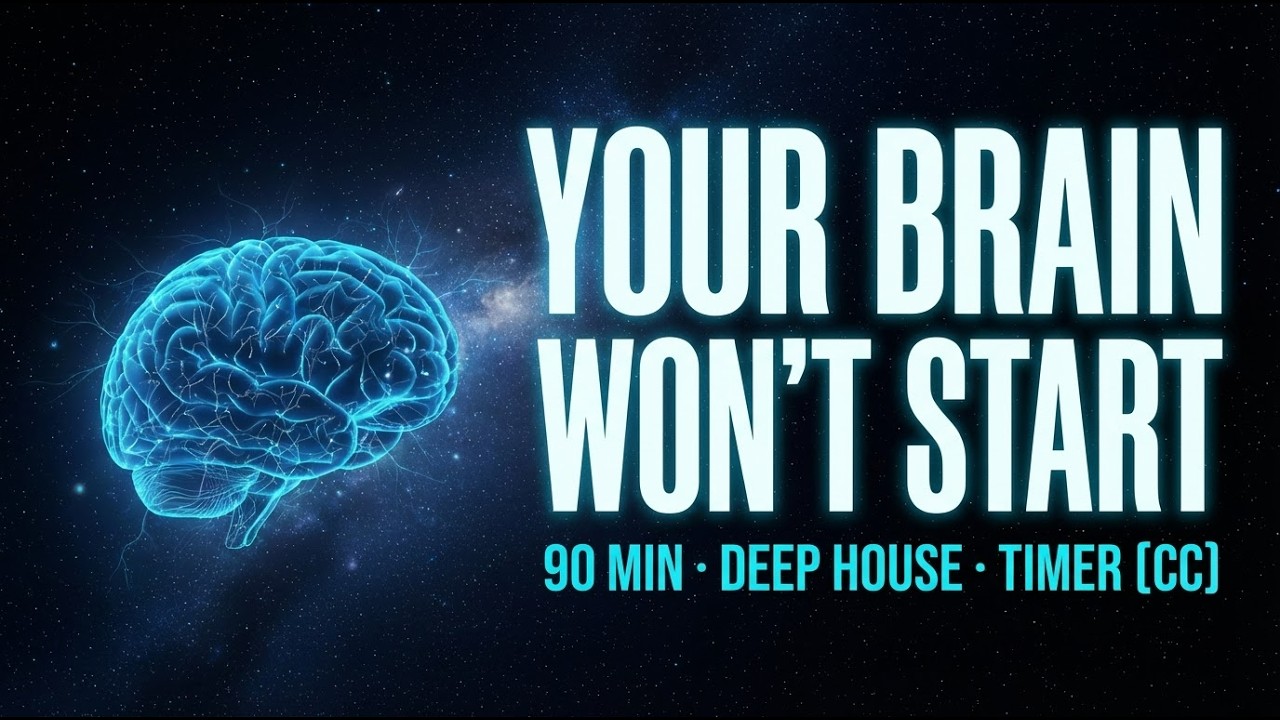 🌌 Can't Make Yourself Start · Deep House Body Double · Timer (CC) · 90 Min | ADHD