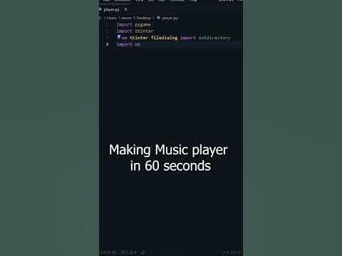 Music player in 60 seconds python - YouTube
