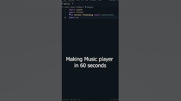 Music player in 60 seconds python