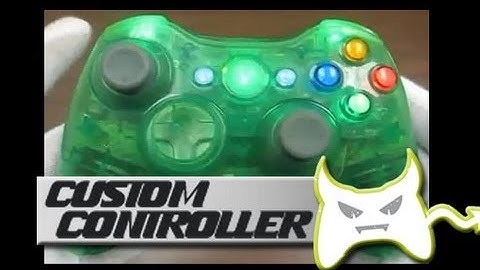 Custom Xbox 360 Controller : Transparent Green with LED