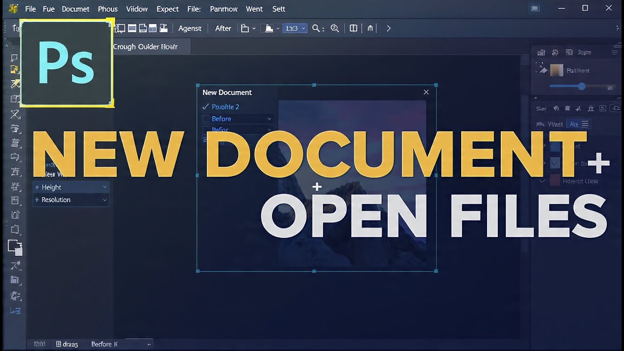 How to Create New Document in Photoshop | Open Images Correctly ...