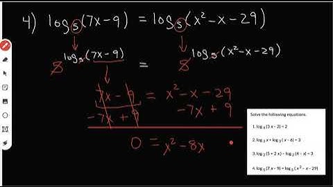 Logarithmic Equations: Extraneous Solution | Exponential and Logarithmic Equations | Algebra 2