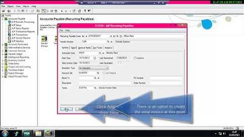 Sage 300 Tutorial - Recurring Payments